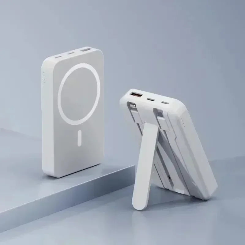 Wireless power bank, built-in cable holder, large capacity, super fast charging, power bank, magnetic, 30000mAh, new