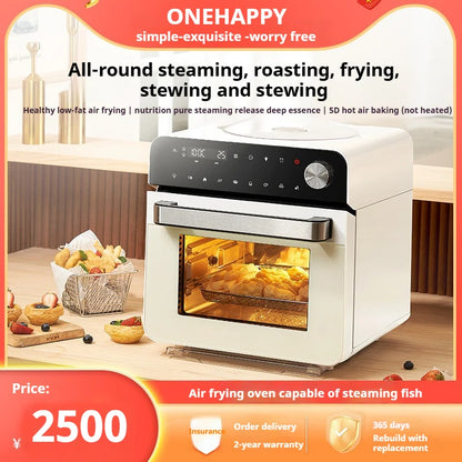 High-end smart air fryer, baking and frying dual-purpose, fully automatic and efficient touch-screen air steam oven for commerci