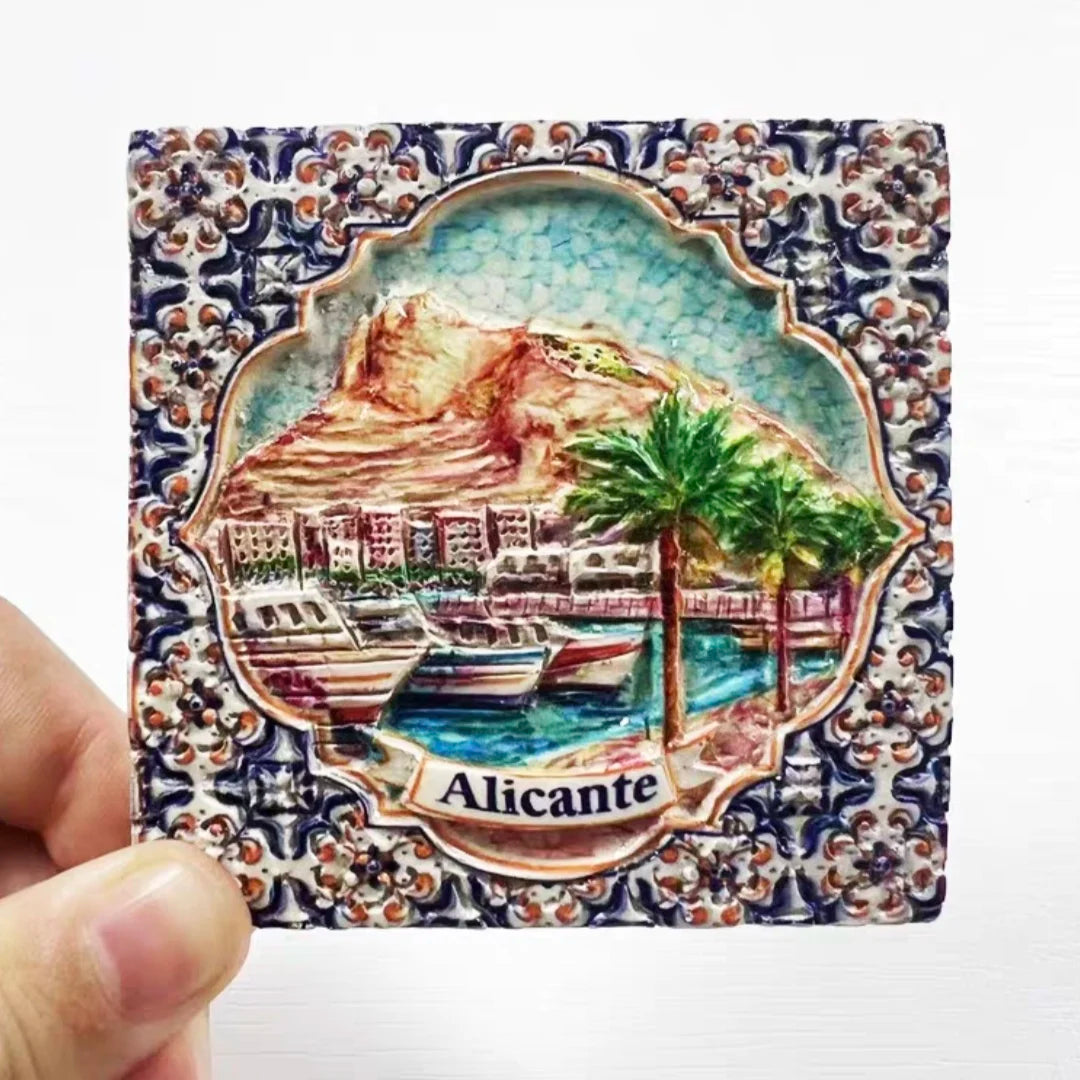 Europe Spain Barcelona Madrid Valencia Alicante Benidorm  3D Fridge Magnets Decoration Handicraft Magnetic Refrigerator