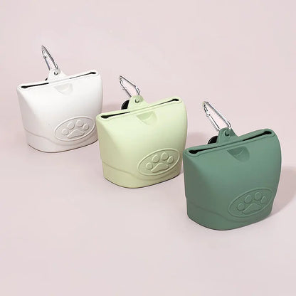 Silicone pet feeding bag, pet supplies, silicone dog food bag, silicone bag manufacturer, portable outdoor dog training bag