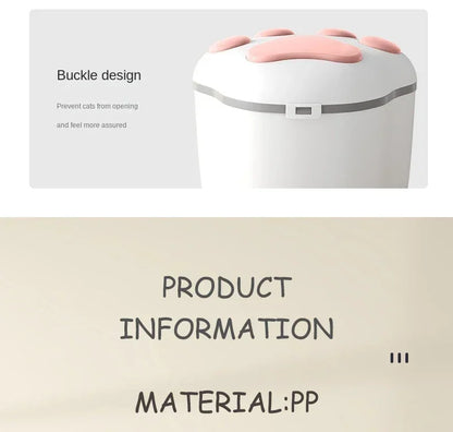 Large Dog Food Storage Bucket Pet Food Storage Bucket Food Seal Moisture-proof Cat Dry Food Bucket Storage Box Pet Dog Feeders