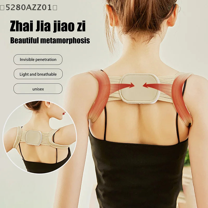 Nude Adjustable Back Posture Corrector For Adult Children Clavicle Back Support Correction Back Straight Shoulders Brace Strap
