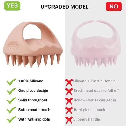 Scalp Scrubber Shampoo Brush Massager Clean Scalp Comb With Handle Hair Washing Brush Scalp Exfoliator Brush Head Scrubber Tools