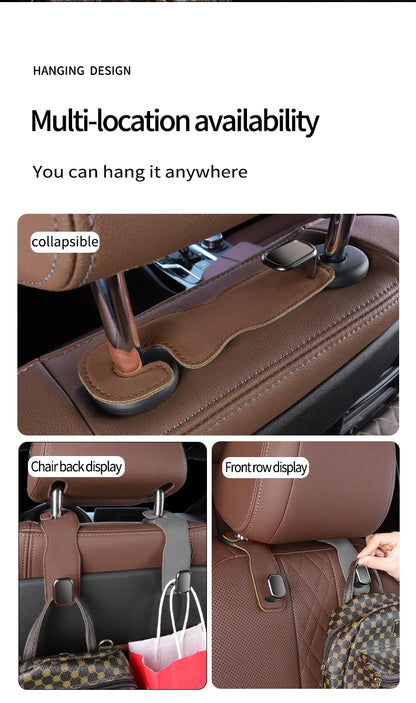 Car Hooks - Rear Seat Back Hooks for Vehicle Storage of Small Items