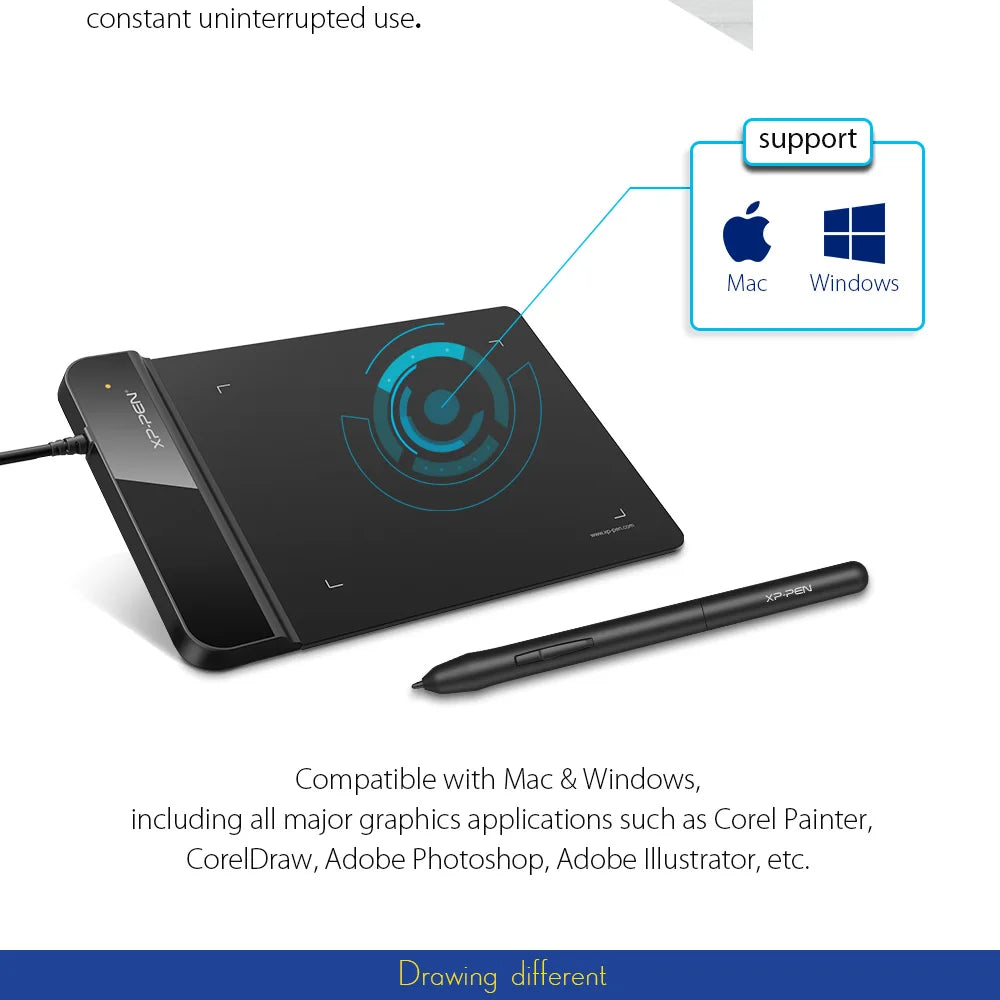 Drawing Tablet XPPen G430S Graphic Drawing Tablet with 8192 Levels Pressure Battery Free Stylus 4x3 Inch Tablet for Windows Mac