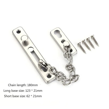 Door Chain with Lock Door Lock Bolt Chain Kids Safety Security Home Latch Buckle Guard Lock Anti-Theft Hotel Hardware Accessorie