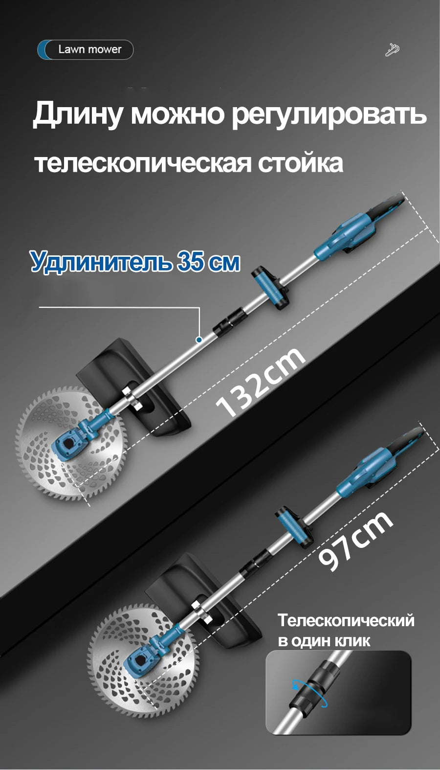 Cordless Handheld Brushless Lawn Trimmer, Powerful Garden Trimmer, 21V, 1300W, 9 Inch