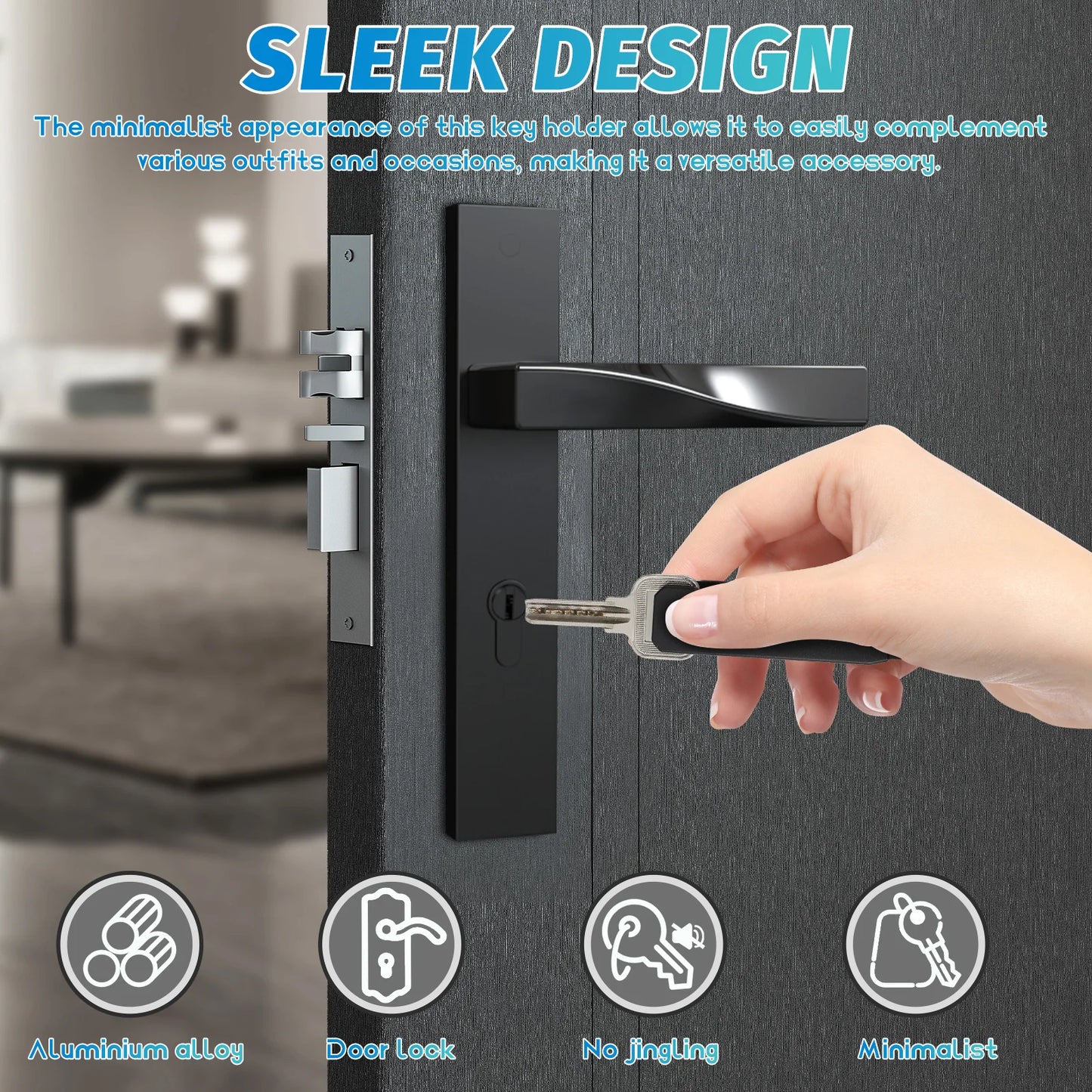 Compact Key Organizer Men Keychain Metal Key Holder Silent Key Organizer Pocket Key Chain Smart Keychain Metallic Key Holder