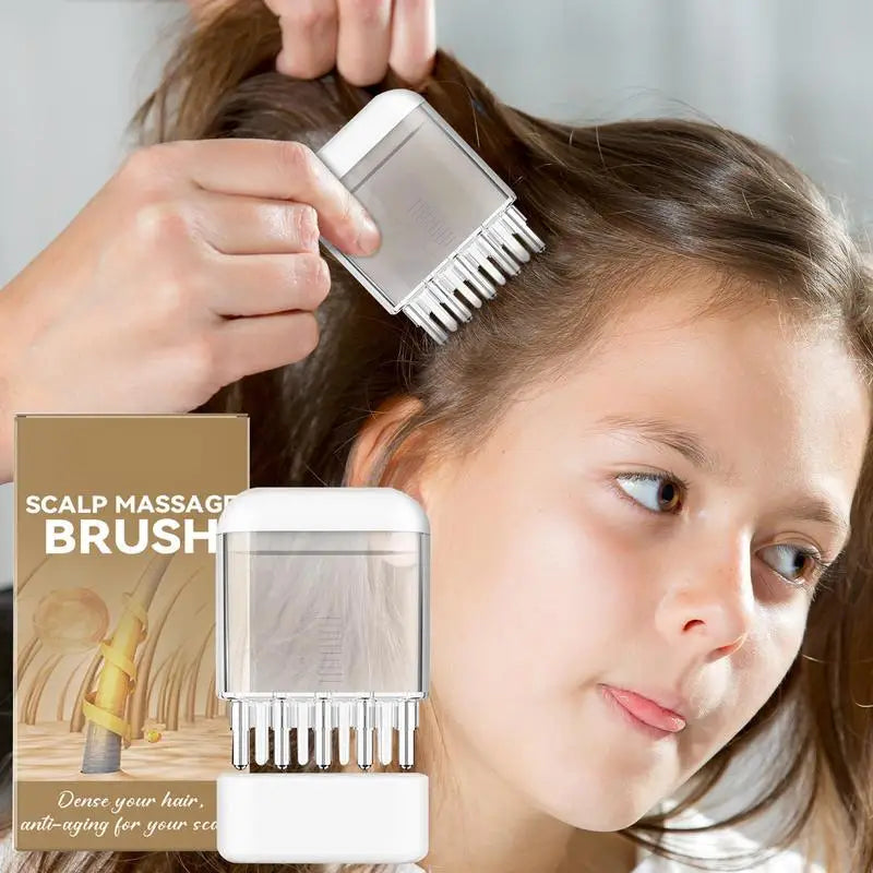 Hair Growth Oil Applicator Comb Scalp Massager Applicator Hair Root Massage Medicine Comb Hexagon Head Oil Roller Hair Care Tool