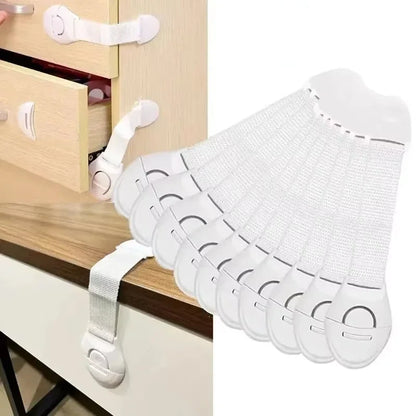 5/10PCS Safety Cabinet Lock Proof Security Protector Drawer Door Cabinet Lock Plastic Protection Safety Locks