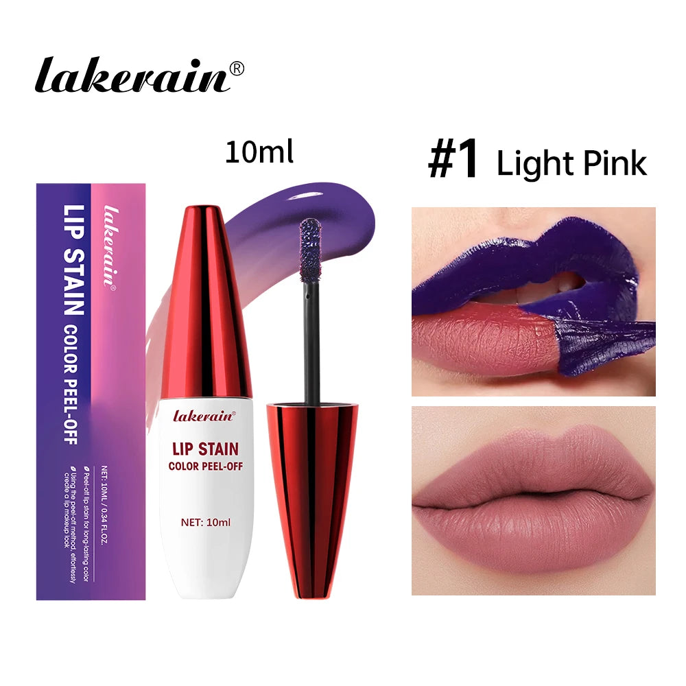3 Colors Waterproof Lip Stain Color Peel-Off, Not Easy to transfer&Non-stick cup