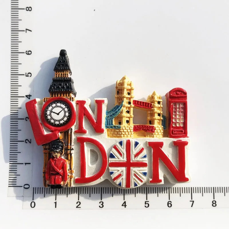 London UK 3D Fridge Magnets Tourism Souvenir Resin Refrigerator Magnets Sticker Collection Handicraft Gift Decoration Articles