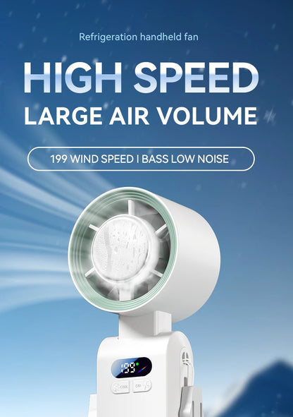 Handheld Fan, Portable Handheld Fan with Ice Function Turbo Powerful Rechargeable Fans  for Outdoor Indoor travel essentials