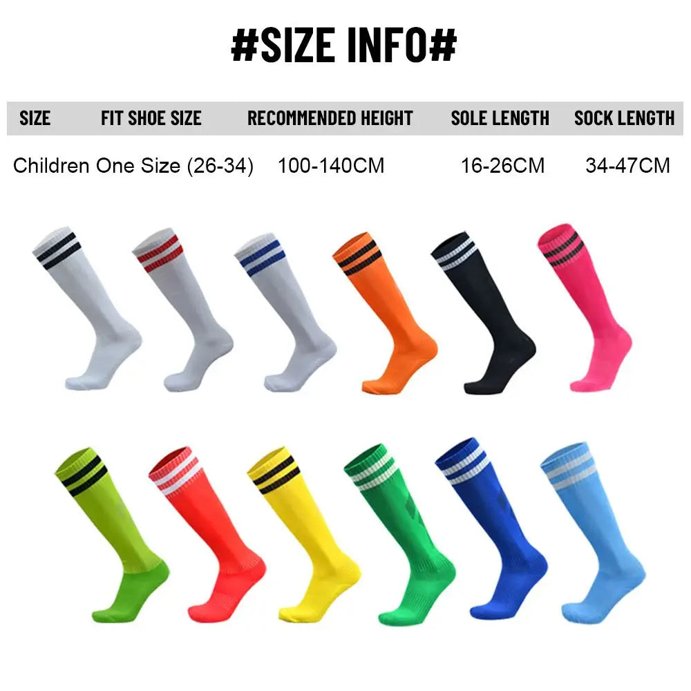 1 Pair Sports Football Socks Non-slip Grip Football Socks Children Outdoor Running Fitness Socks