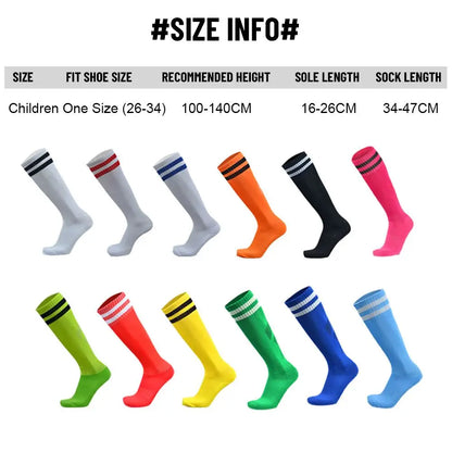 1 Pair Sports Football Socks Non-slip Grip Football Socks Children Outdoor Running Fitness Socks