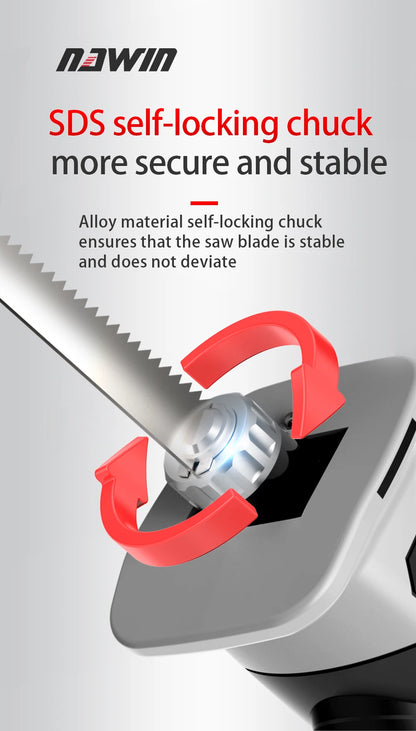 NANWEI Cordless Reciprocating Saw Adjustable Speed Electric Saw Saber Saw Portable for Wood Metal Cutting Saw