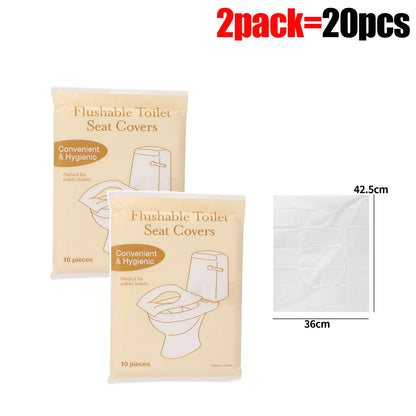 50/10pcs Disposable Toilet Seat Pads Portable Bathroom Toilet Pads Degradable Paper Portable Home Travel Camping Hotel Supplies