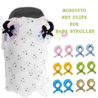 1-4pcs Baby Stroller Clamp Alligator Clip Pram Peg Portable Stroller Hook Baby Car Seat Clips Toddler Baby Stroller Accessories