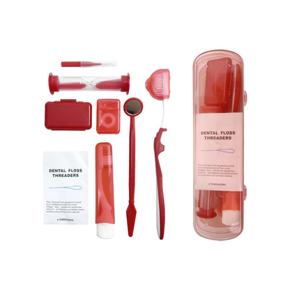 Dental Oral Care Tool Kit Orthodontic Teeth Cleaning Whitening Tool Portable Interdental Brush Foldable Dental Mirror Toothbrush