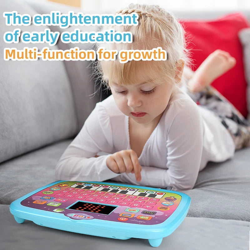 Educational Learning Computer for Kids 3+, Interactive Touchscreen Games, Portable Study Machine with ABCs/Numbers, Birthday Gif