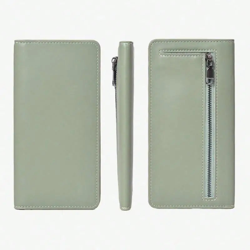 RFID Blocking Ultra-Thin Wallet for Women, Multi-Card Check Credit Card Bag, Multi-functional Zipper Buckle, Long Fashion wallet