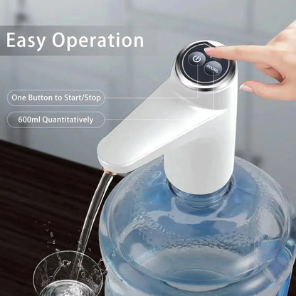Automatic Water Press Household Barreled Water Electric Water Pump USB Rechargeable Mineral Water Pump Portable Water Dispenser