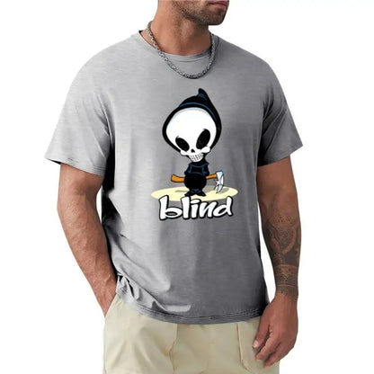 blind skateboards T-Shirt Short sleeve tee boys white t shirts mens clothes black cotton mens t-shirt