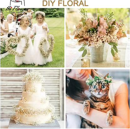 130g Natural Dried Preserved Flowers Babys Breath Home Decoration Natrual Gypsophila Wedding Decor Artificial Flower Photo Props