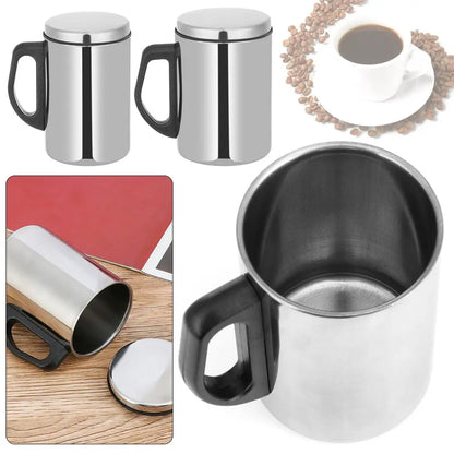Steel Travel Lid Thermal Camping Vacuum Flask Water Bottle Tea Cup Coffee- Mug