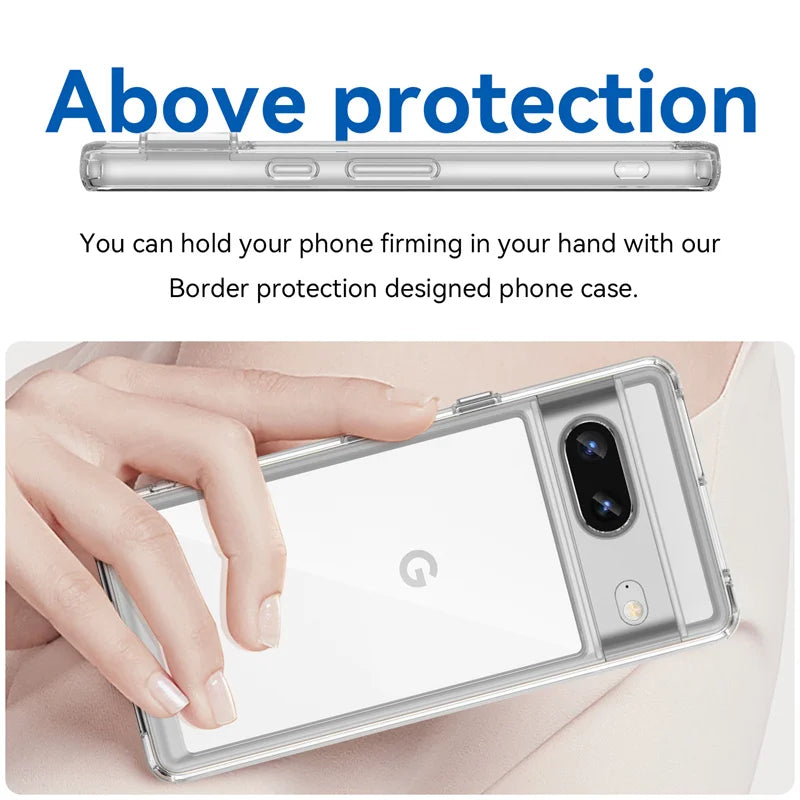 For Google Pixel 7 Case Cover Google Pixel 7 Capa Shockproof Bumper Clear Transparent Multicolour Fundas Google Pixel 7 8 Pro 7A