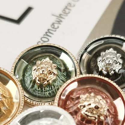 Luxury British Style Premium Metal Buttons for Coats & Fashion Apparel High-Grade Resin-Metal Combination 16/18/21.5mm 6pcs