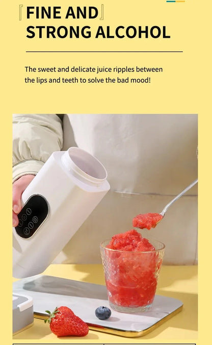 Electric Blender Rechargeable Portable Juicer USB Charging Hand Blender Electric Fruit Juicer 12 Blades Crushed Ice Juicer Cup