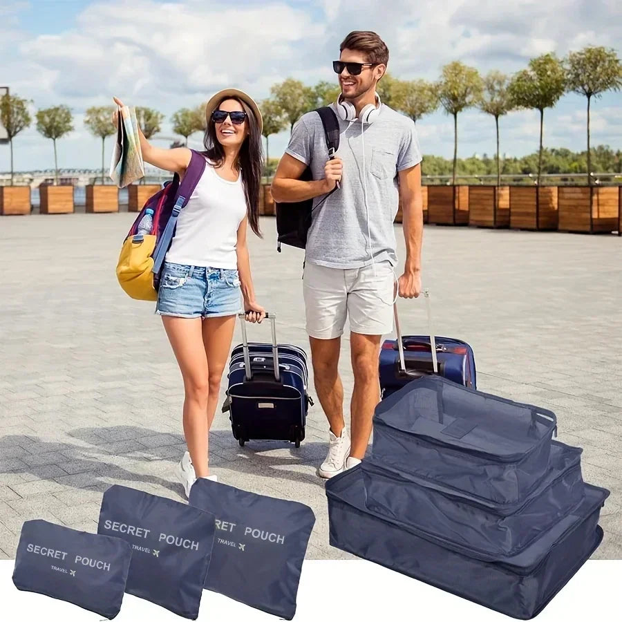 Travel Accessories Large Capacity Waterproof Luggage Clothes Storage Bag  6 Pcs/Set Travel Storage Bag Suitcase Organizer