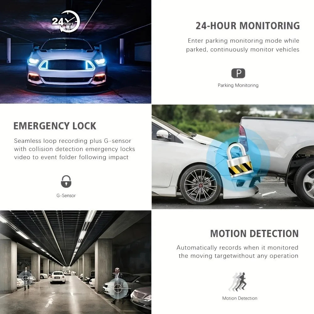 2 Camera Dash Cam For Car Camera 1080P Video Recorder  Car DVR Front Rear View Camera Night Vision Black Box Car Accessories