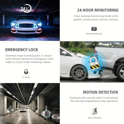 2 Camera Dash Cam For Car Camera 1080P Video Recorder  Car DVR Front Rear View Camera Night Vision Black Box Car Accessories