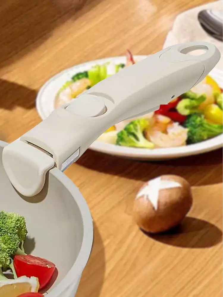 Removable Handle Removable Pan Pot Handle Detachable Replacement Clip Hand Grip Portable Cookware Grip for All Cookware