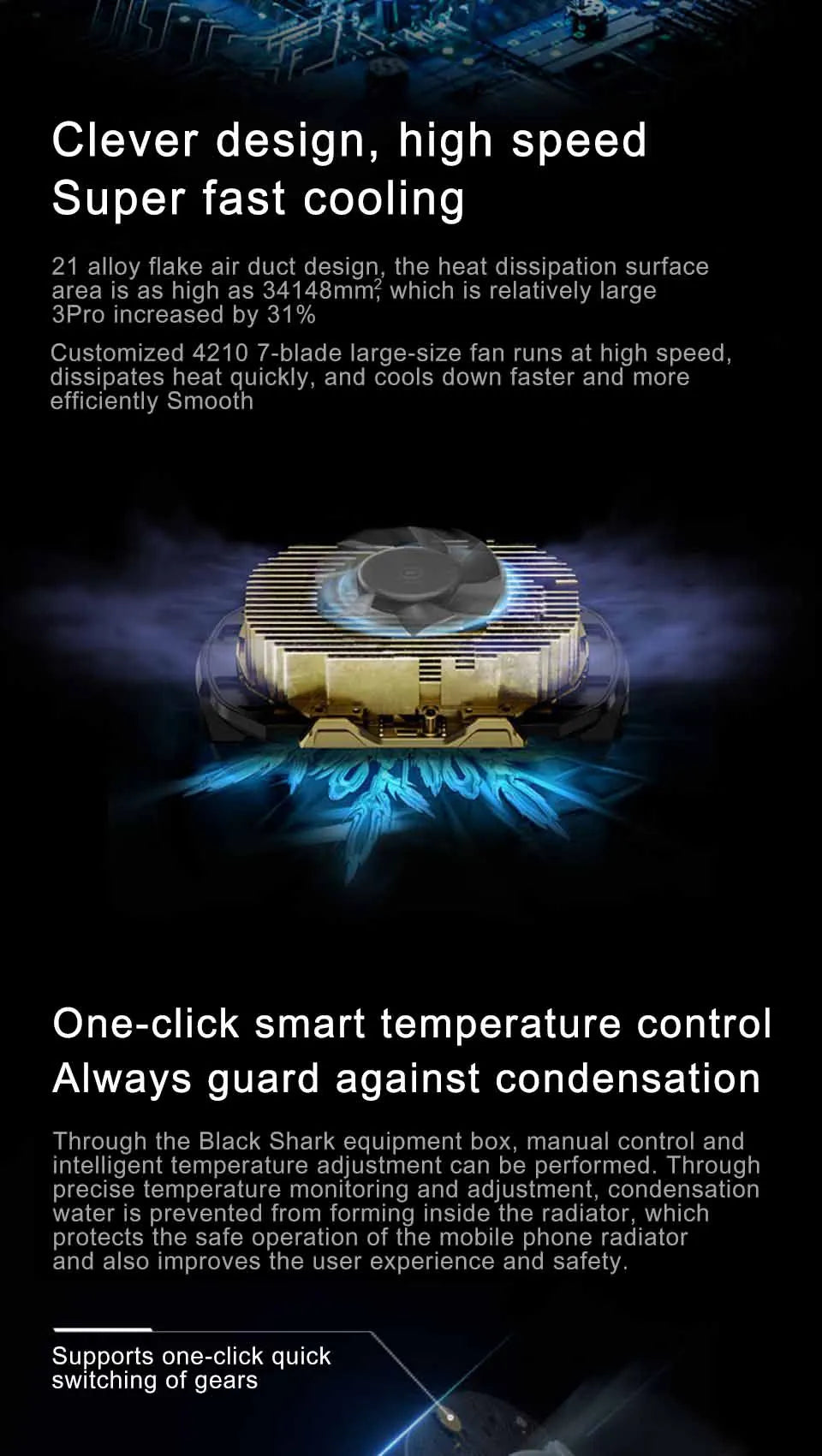 Original Black Shark Cooler 4 3 Pro 4Pro Smart FunCooler For xiaomi black shark nubia lenovo phone