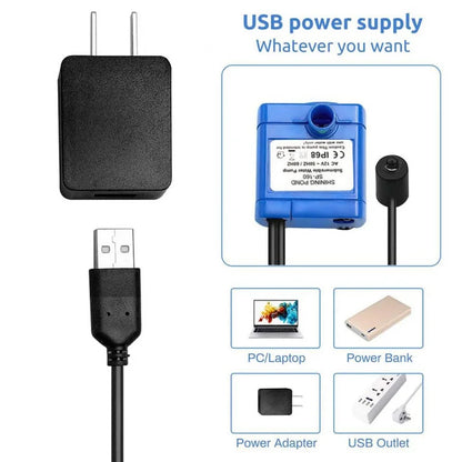 Pet USB Water Pump LED Light Pet Cat Water Fountain Motor Accessories Replacement for Cat Flowers Drinking Bowl Water Dispenser