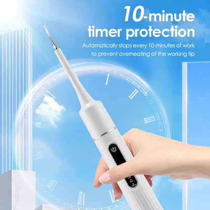 Electric Teeth Cleaner Remove Tartar Plaque Calculus and Tooth Stains Dental Teeth Whitening Kits With 6 Toothbrush Heads Home