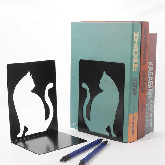 Beautiful Cat Book Ends for Shelves Duty Bookends for Heavy Book Iron Bookends Organizer Book Book rack Stand Shelf