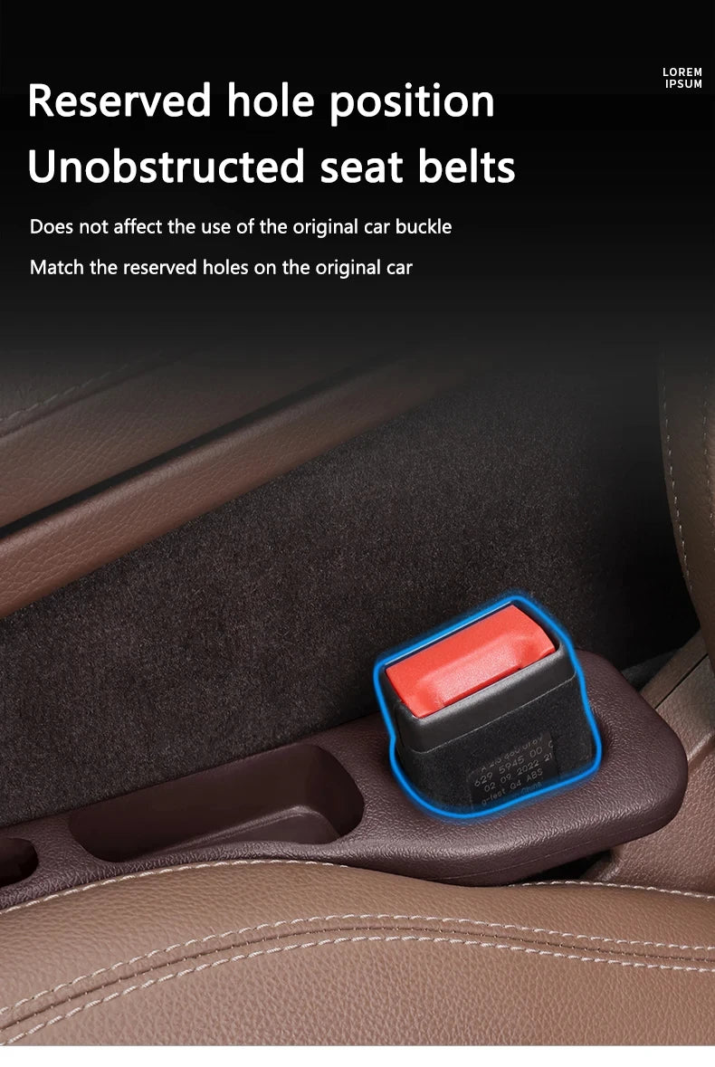 2pcs Car Seat Gap Filler Organizer Waterproof Car Seat Gap Plug Strip with 2 Grooves Seat Gap Storage Auto Interior Accessories