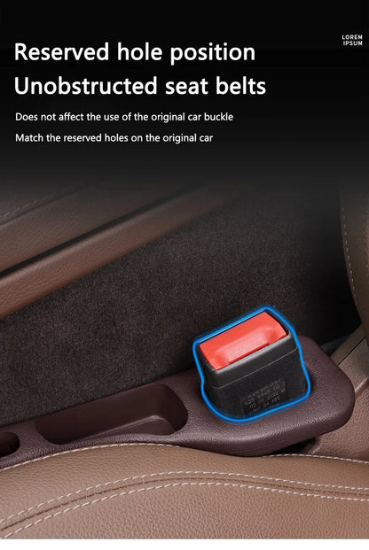 2pcs Car Seat Gap Filler Organizer Waterproof Car Seat Gap Plug Strip with 2 Grooves Seat Gap Storage Auto Interior Accessories