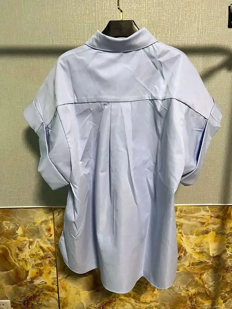 LUZHEN Niche Design Stylish Short Sleeve Shirts Original Fashion Elegant Handsome Korean Clothing Men Casual Blouses Tops LZ4028