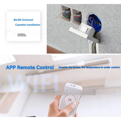 ABJN-Tuya Smart Thermostats For Air Conditioner With WIFI Remote Control Smart Knob Thermostat LED Temperature Control Switch C