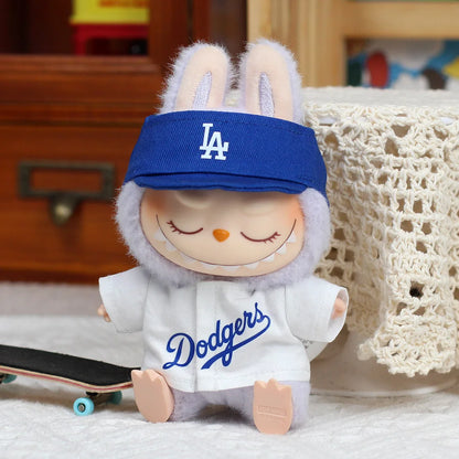 Hot Labubu Doll Clothes 15/17cm Labubu Clothes Sitting Party Number 17 Baseball Clothes Children'S Diy Doll Accessories Gift