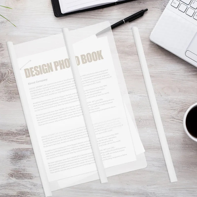 10Pcs Bookbinding Slide Binders Spine Bars Slide Grip Binding Bars Plastic Slide Binders