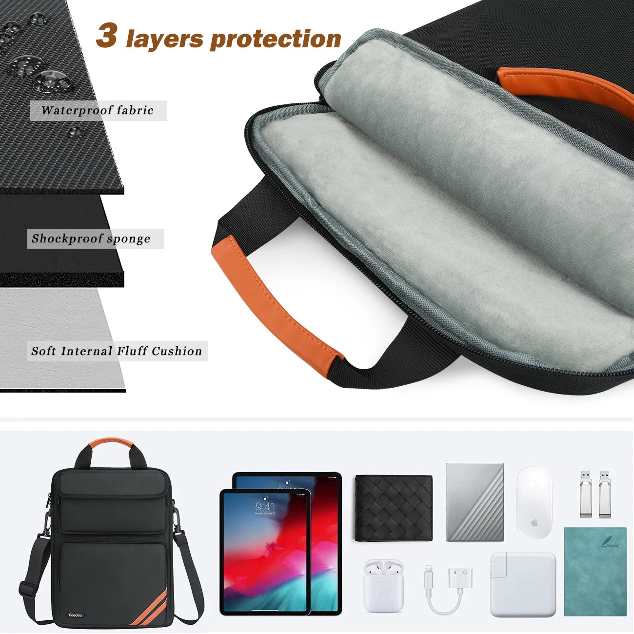 Laptop Sleeve 14 Inch , 13-14.1 inch  Laptop Sleeve Messenger Bag,Laptop Case Briefcase  chromebook  ноутбук