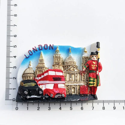 London UK 3D Fridge Magnets Tourism Souvenir Resin Refrigerator Magnets Sticker Collection Handicraft Gift Decoration Articles