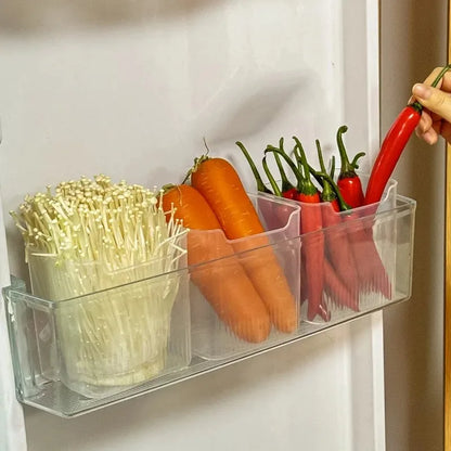 Fridge Side Door Storage Boxes Vegetables Fruits Food Preservation Box Space-Saving Refrigerator Organizers Kitchen Containers