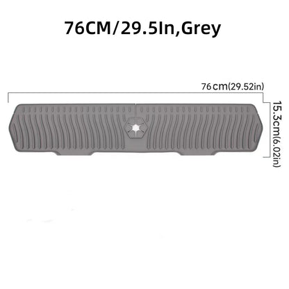 24/29.5inch Kitchen Sink Splash Guard,Silicone Draining Mat for Sink,Sink Protectors for Kitchen Sink Mat, Splash Guard Kitchen